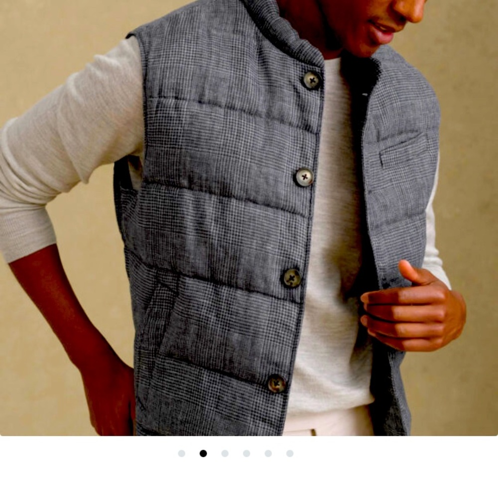Proper Cloth Cortina Button Vest Grey Wool XL